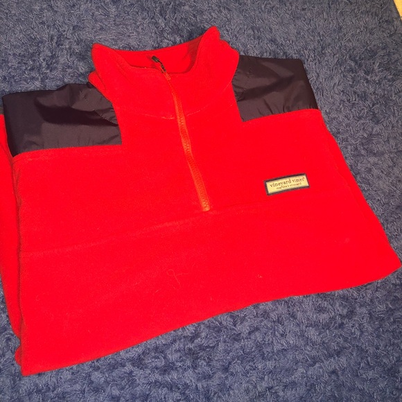 Men’s Vineyard Vines Red Quarter-Zip - Picture 3 of 6